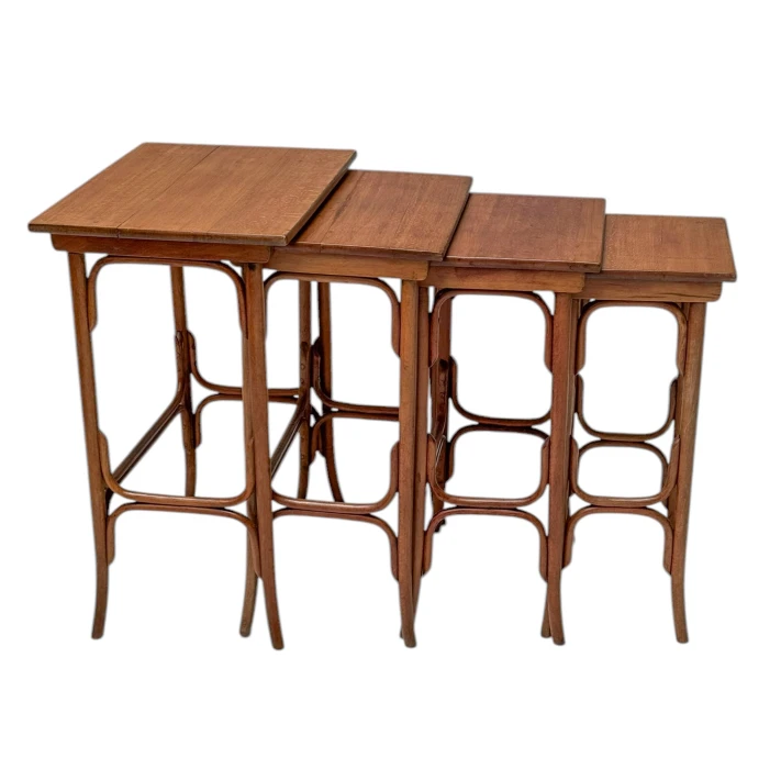 Vienna Secession Bentwood Nesting Tables by Michael Thonet for Thonet, 1900s